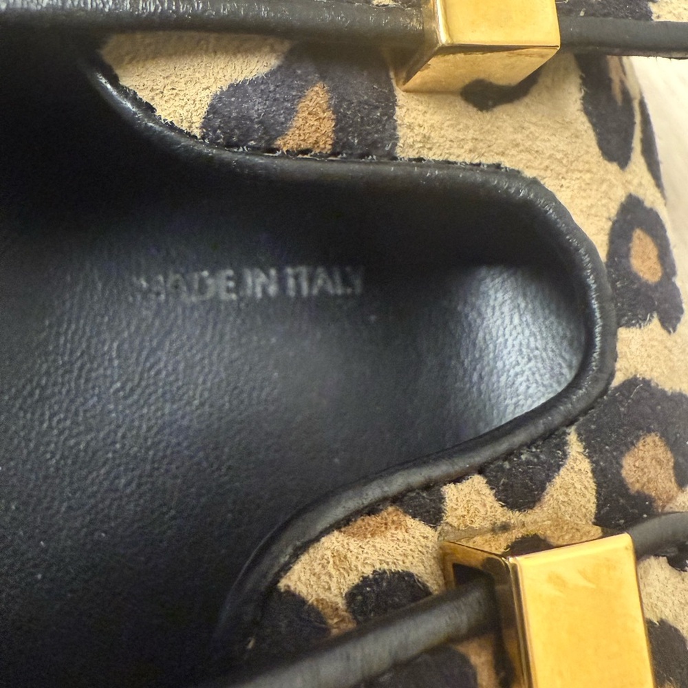 Alexander McQueen Cheeta Leather Slides, Size 37 (US 7,) EUC, Authenticated - Picture 10 of 14
